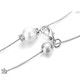 Women's Thin Chain Belt Pearl Beads with Diamante Rings with clasp locks adjustments for Fashion Fancy Party Dresses Wedding Gowns - Gold Silver